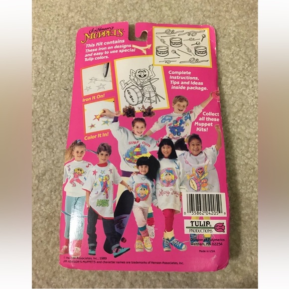 Jim Henson's Muppets Animal Paint Your Shirt Kit Fabric Paint 1989 Vintage NEW - Picture 2 of 10